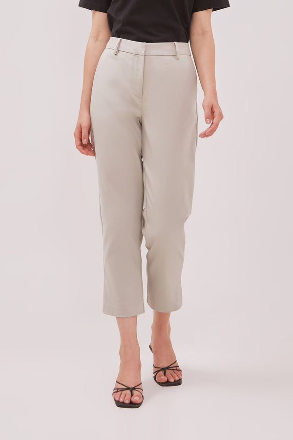 MINIMAL - Fran - Slacks Trouser With Slit - Green – Minimal Store ID