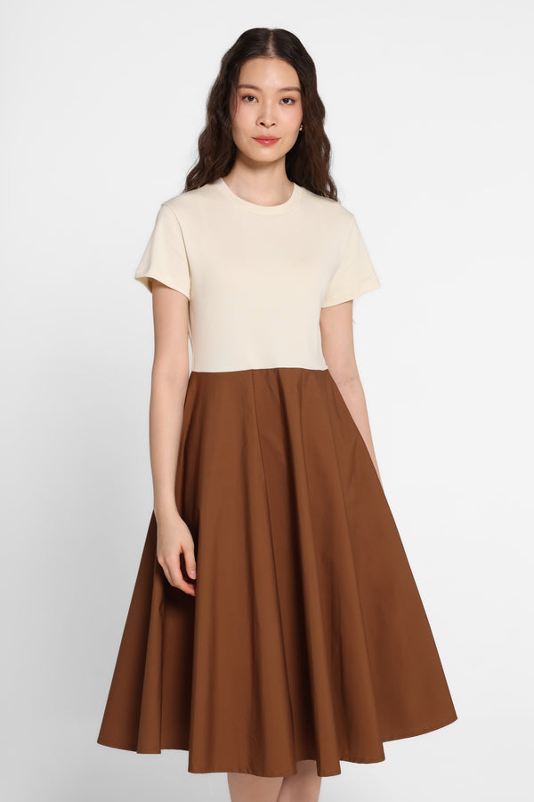 Corelia A Line Dress Off White