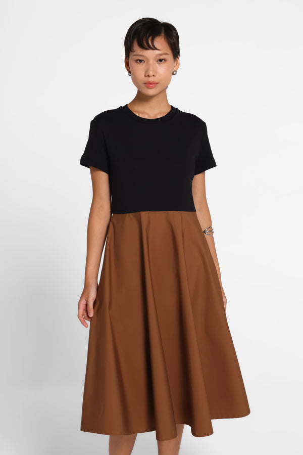 Corelia A Line Dress Black