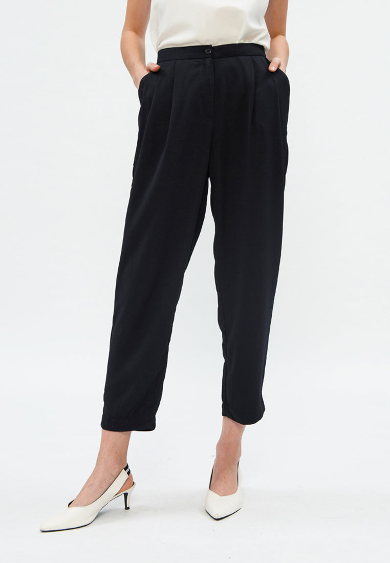 Basic Pleats Trouser Jet Black – Minimal Store ID