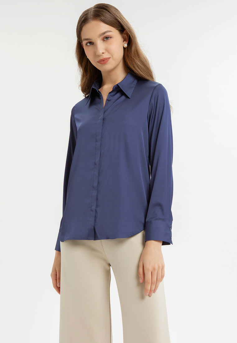 Minimal BB Vivian R Shirt Crown Blue – Minimal Store ID